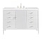 James Martin Vanities 48'' Vanity, Bright White w/ 3 CM White Zeus Quartz Top 485-V48-BW-3WZ - alternate 1